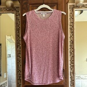 Athleta Women's Breezy Tank Pink Animal Print Top
